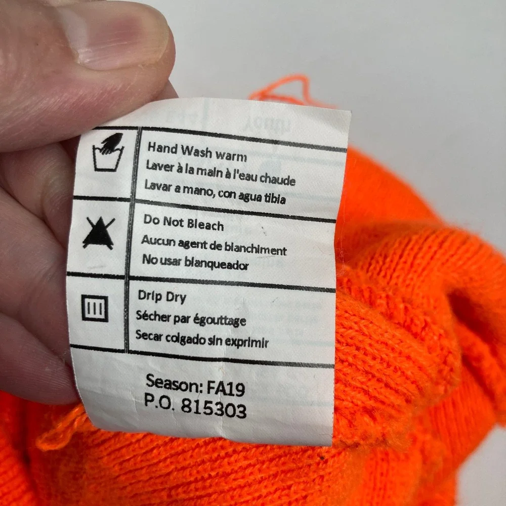 Carhartt Beanie Cap Hat YOUTH Blaze Orange Acrylic Knit Watch Winter Outdoors